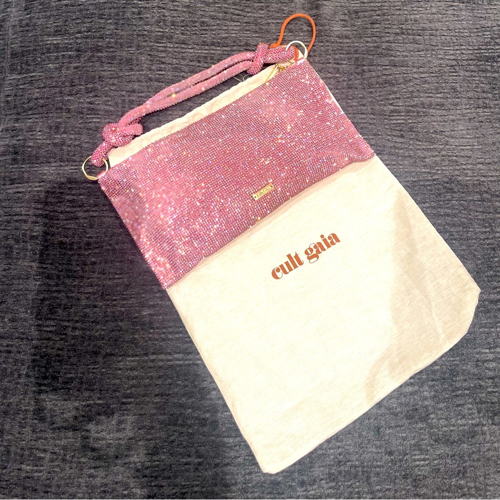 Cult Gaia HERA NANO RHINESTONE SHOULDER BAG